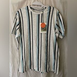 Free Planet - Men's Organic Short Sleeve Striped Crew Neck T-Shirt (M) NWT